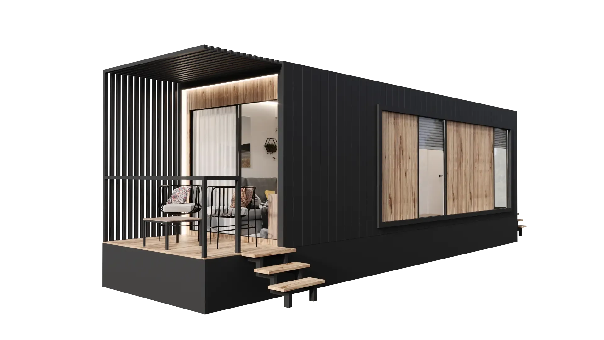 Beautiful modern modular house exterior